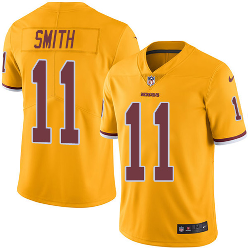 Nike Redskins #11 Alex Smith Gold Youth Stitched NFL Limited Rush Jersey